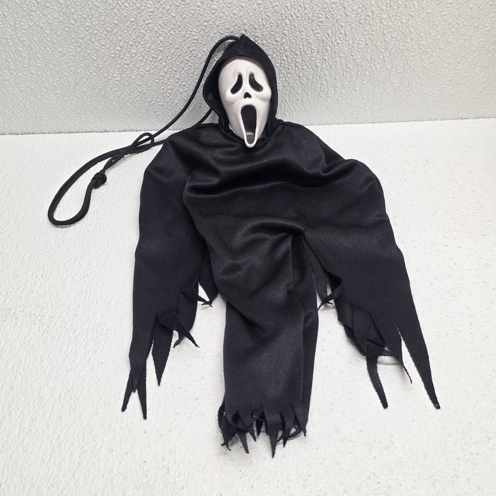 Vintage Fun World Ghost Face Scream Hanging Halloween Decoration 14" Mask Prop